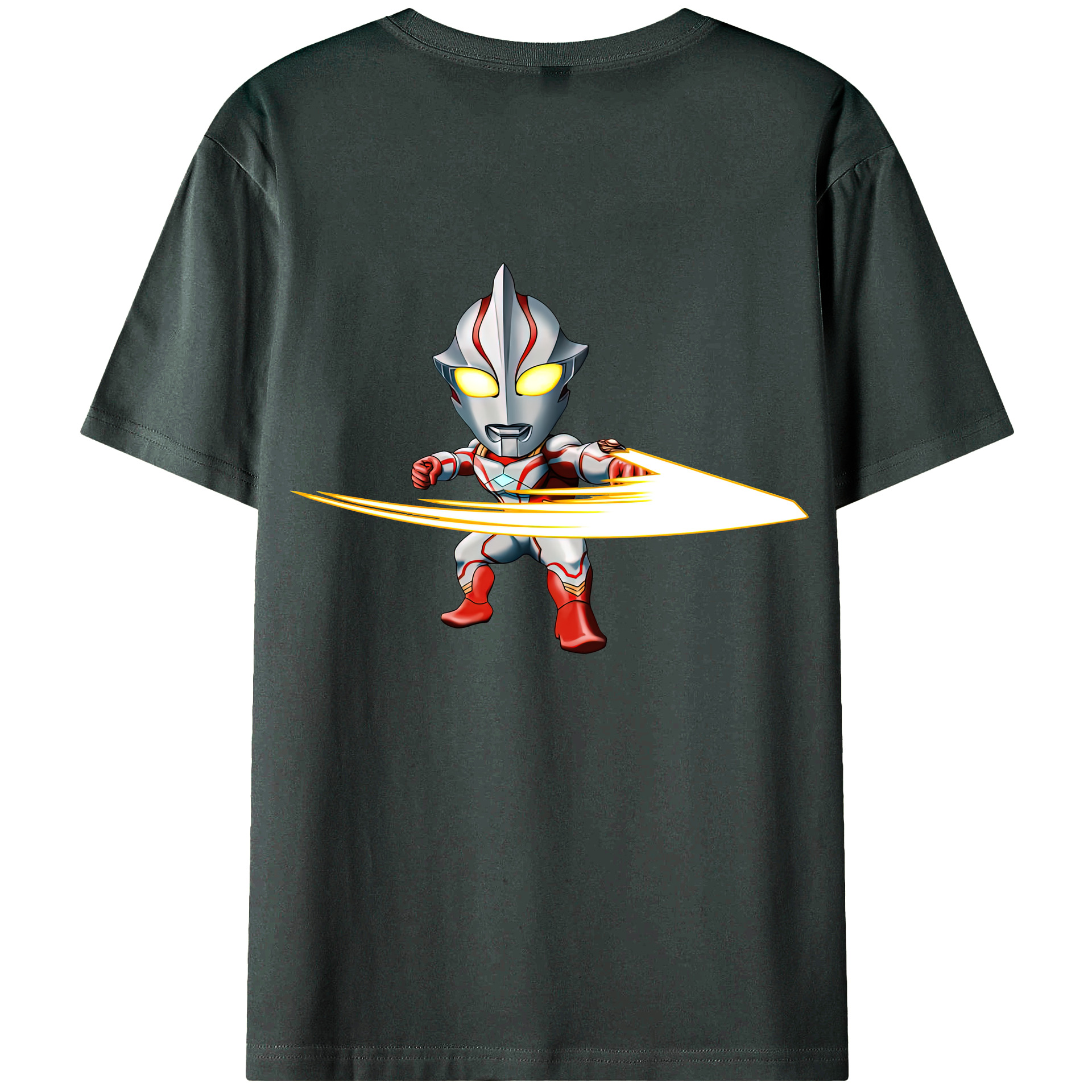（画像用） ウルトラマン Ultraman 綿100％ メンズ半袖Tシャツ（バックプリント） 通気性
